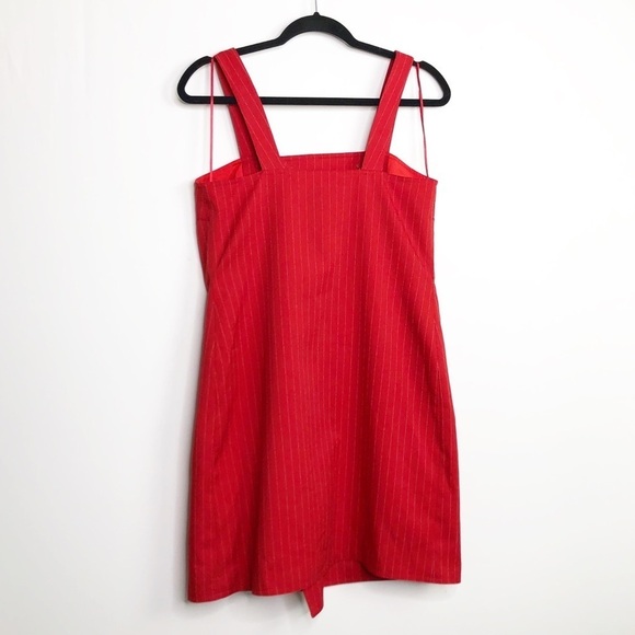 C/MEO collective Red pinstripe pinafore double breasted dressed - Picture 9 of 10